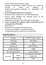 Предварительный просмотр 11 страницы AGPtek T01S User Manual