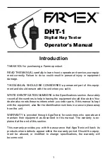 agratronix FARMEX DHT-1 Operator'S Manual предпросмотр