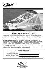 Preview for 1 page of AGRI-COVER ACI SRT-2 Installation Instructions Manual