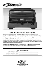 AGRI-COVER ROCKSTAR Installation Instructions Manual preview