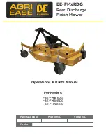 Preview for 1 page of AGRI EASE BE-FM RDG Series Operations & Parts Manual