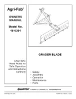 Предварительный просмотр 1 страницы Agri-Fab 45-0354 Owner'S Manual