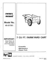 Agri-Fab 7 cu ft. Farm/Garden Cart 45-01761 Owner'S Manual preview