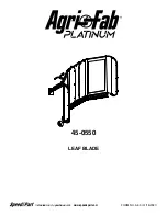 Предварительный просмотр 1 страницы Agri-Fab Platinum 45-0550 Assembly Instructions Manual