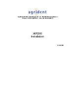 Предварительный просмотр 1 страницы Agrident AIR200 Installation Manual