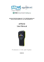 Agrident APR250 User Manual предпросмотр