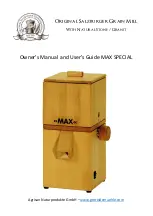 Preview for 1 page of Agrisan MAX SPECIAL Owner'S Manual And User'S Manual