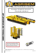 Предварительный просмотр 1 страницы Agrisem Classic DISC-O-MULCH User Manual And  Spare Parts List