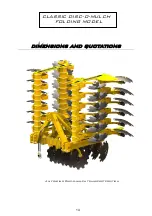 Предварительный просмотр 19 страницы Agrisem Classic DISC-O-MULCH User Manual And  Spare Parts List