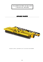 Предварительный просмотр 33 страницы Agrisem Classic DISC-O-MULCH User Manual And  Spare Parts List