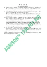 Preview for 3 page of Agrison 100HP CDF Operation Manual