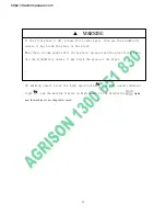 Preview for 28 page of Agrison ME8000 Operating Manual