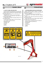 Preview for 13 page of agromaster BBL Long Operator'S Manual And Spare Parts