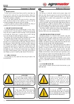 Preview for 5 page of agromaster BM 12 Operator'S Manual And Spare Parts