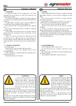 Preview for 6 page of agromaster BM 12 Operator'S Manual And Spare Parts