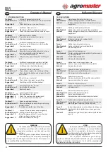 Preview for 23 page of agromaster BM 12 Operator'S Manual And Spare Parts