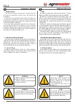 Preview for 6 page of agromaster GS2 1000 Operator'S Manual