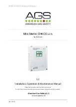 AGS Mini Merlin CH4CO v2 FL Installation Operation & Maintenance preview