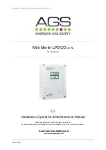 Предварительный просмотр 1 страницы AGS Mini Merlin LPGCO v2-FL Installation Operation & Maintenance