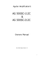 Aguilar AG 500SC-112C Owner'S Manual preview