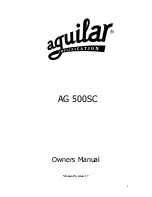 Aguilar AG 500SC Owner'S Manual preview