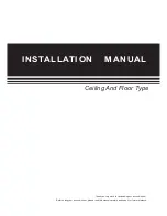 Preview for 1 page of AHI Carrier Ceiling Type Installation Manual