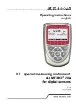 Предварительный просмотр 1 страницы Ahlborn ALMEMO 204 Operating Instructions Manual