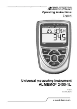 Ahlborn ALMEMO 2450-1L Operating Instructions Manual предпросмотр