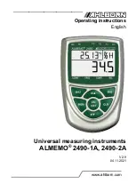 Preview for 1 page of Ahlborn ALMEMO 2490-1A Operating Instructions Manual