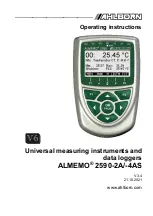 Ahlborn ALMEMO 2590-2A Operating Instructions Manual preview