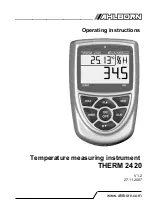 Ahlborn THERM 2420 Operating Instructions Manual предпросмотр