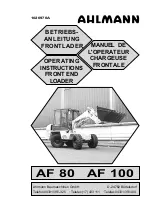 ahlmann AF 100 Operating Instructions Manual preview