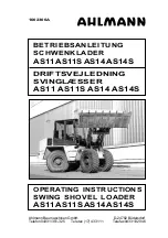 ahlmann AS11 Operating Instructions Manual предпросмотр