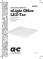 ahlsell aLight Office LED Tec Instruction Manual предпросмотр