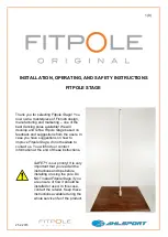 Ahlsport FITPOLE STAGE Installation, Operating, And Safety Instructions preview