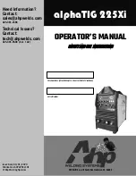 AHP alphaTIG 225Xi Operator'S Manual предпросмотр