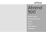 Preview for 1 page of Ahrend 500 Manual