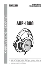 Ahuja AHP-1800 Operation Manual предпросмотр