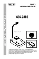 Ahuja CCS-2300 Operation Manual предпросмотр