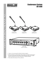 Preview for 1 page of Ahuja CM-4000 Operation Manual