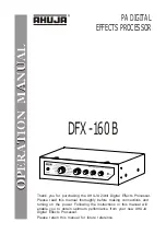 Предварительный просмотр 1 страницы Ahuja DFX-160B Operation Manual