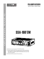 Предварительный просмотр 1 страницы Ahuja SSA-160 EM Operation Manual