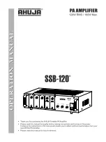 Ahuja SSB-120 Operating Instructions Manual preview