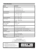 Предварительный просмотр 8 страницы Ahuja SSB-120 Operating Instructions Manual