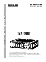 Предварительный просмотр 1 страницы Ahuja TZA-1200 Operation Manual