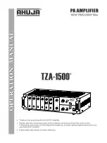 Ahuja TZA-1500 Operation Manual preview