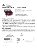 AI-Tek Instruments TACHTROL20 T77250-10 Manual предпросмотр