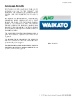 Preview for 3 page of AIC WAIKATO Expresso 72560 Installation Manual