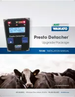 AIC WAIKATO Presto Detacher 70100 Installation Manual preview