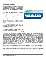 Preview for 2 page of AIC WAIKATO Presto Master Installation & Operating Manual